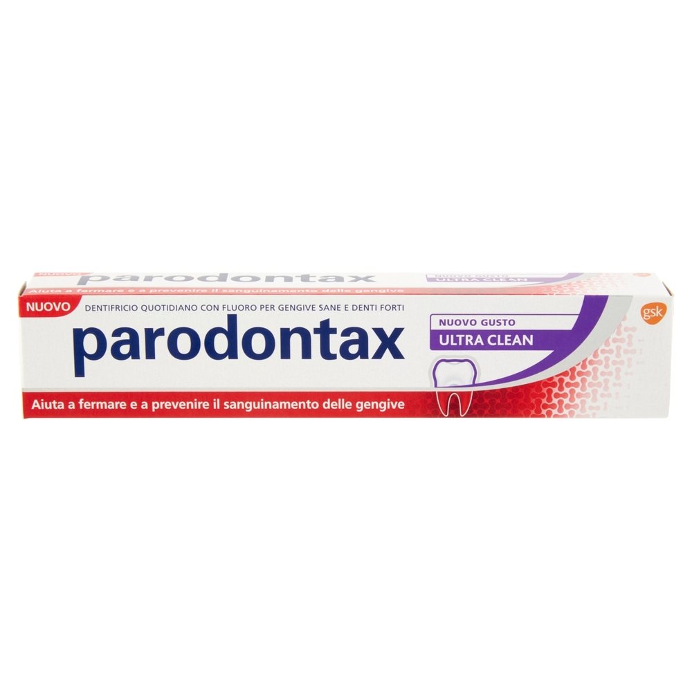 Parodontax ultra clean dentifricio quotidiano con fluoro per gengive più sane e denti forti 75 ml